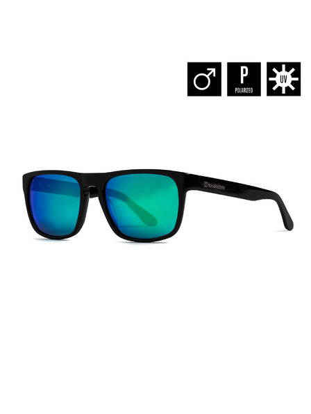 Horsefeathers Слънчеви очила Keaton - gloss black/mirror green