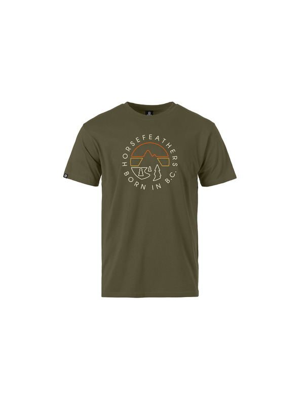Horsefeathers Тениска Line Circle - burnt olive