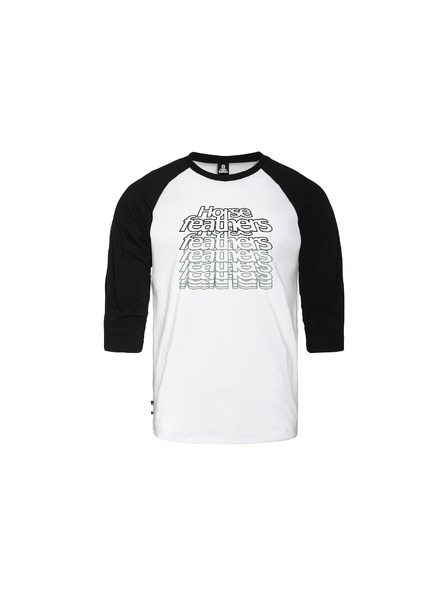 Horsefeathers Тениска Rollin Raglan - бяла/черна