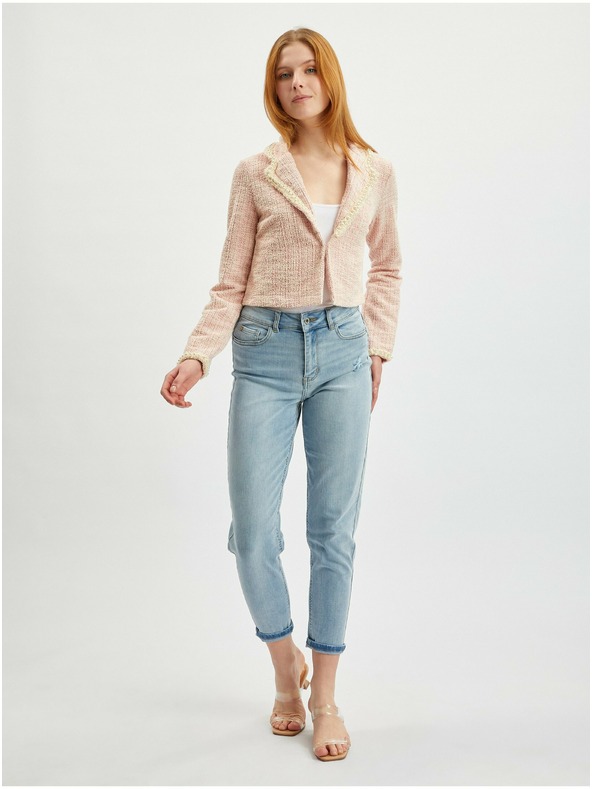 Orsay Светлорозово дамско сако от туид ORSAY