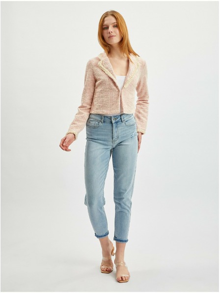 Orsay Светлорозово дамско сако от туид ORSAY