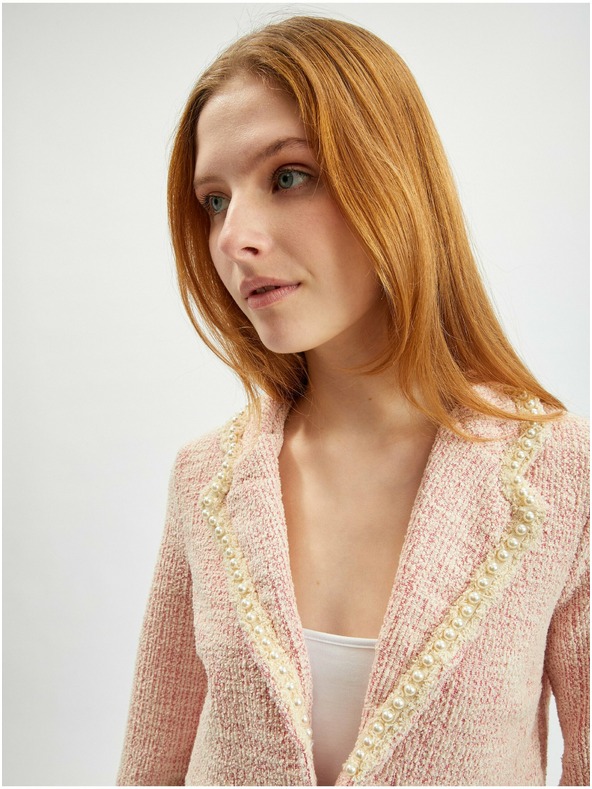 Orsay Светлорозово дамско сако от туид ORSAY