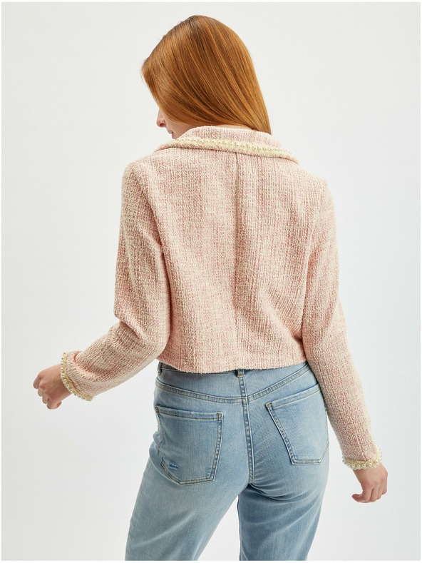 Orsay Светлорозово дамско сако от туид ORSAY