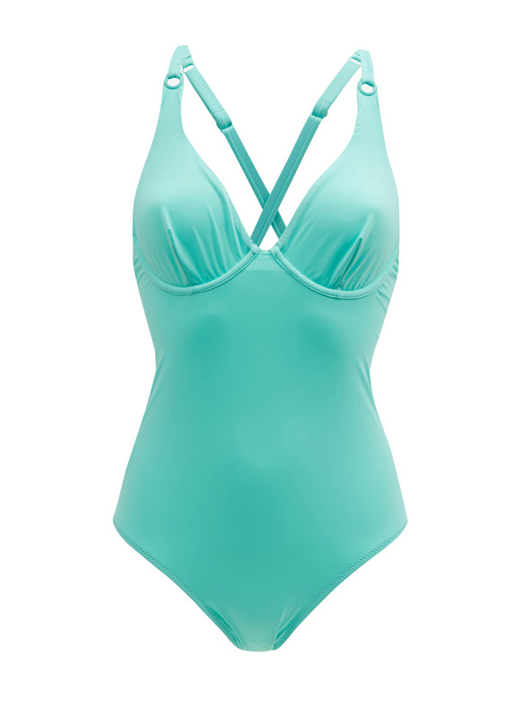 Orsay Тюркоазен дамски цял бански костюм ORSAY