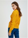 Orsay Жълт дамски рипсен пуловер с декоративни копчета ORSAY
