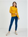 Orsay Жълт дамски рипсен пуловер с декоративни копчета ORSAY