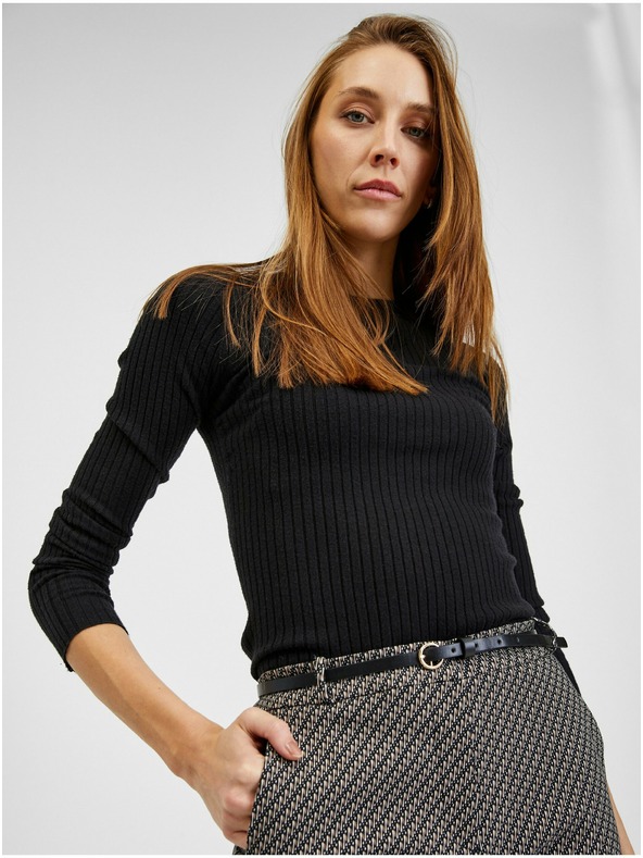 Orsay Бяло-черен дамски панталон с десен ORSAY