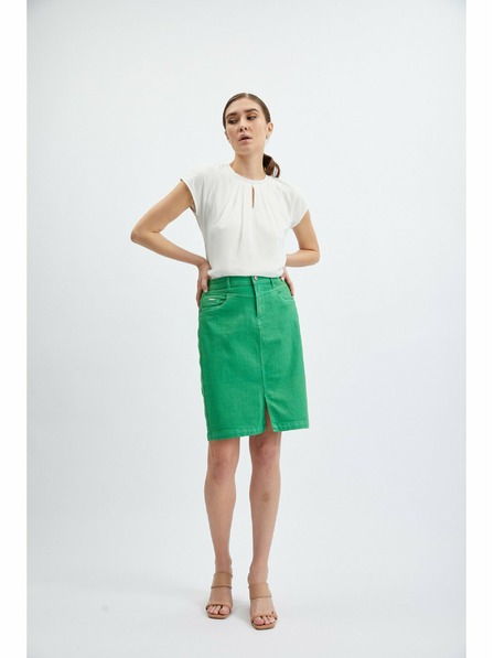 Orsay Зелена дамска дънкова пола ORSAY