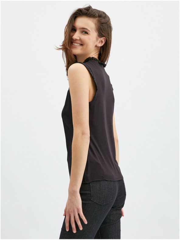 Orsay Черна дамска блуза с дантелен детайл ORSAY