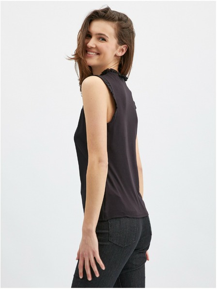 Orsay Черна дамска блуза с дантелен детайл ORSAY