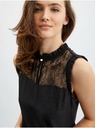 Orsay Черна дамска блуза с дантелен детайл ORSAY
