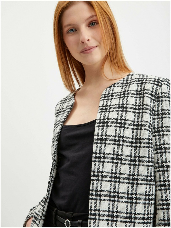 Orsay Черно-бяло дамско сако на каре ORSAY