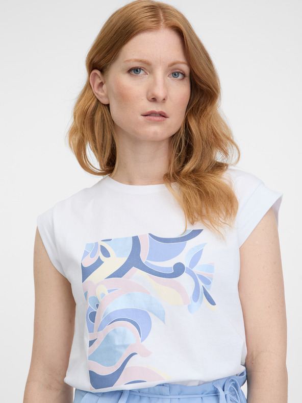 Orsay Бяла дамска тениска ORSAY