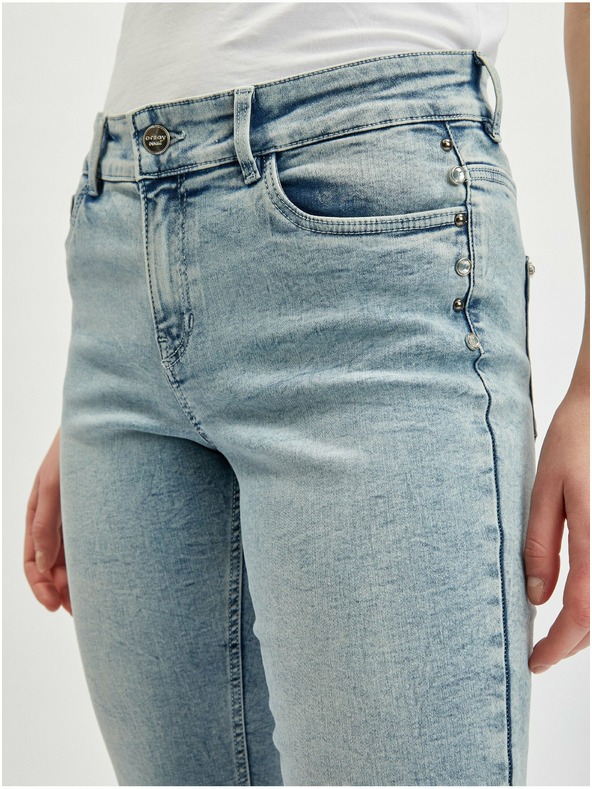 Orsay Светлосини скъсени дамски дънки ORSAY