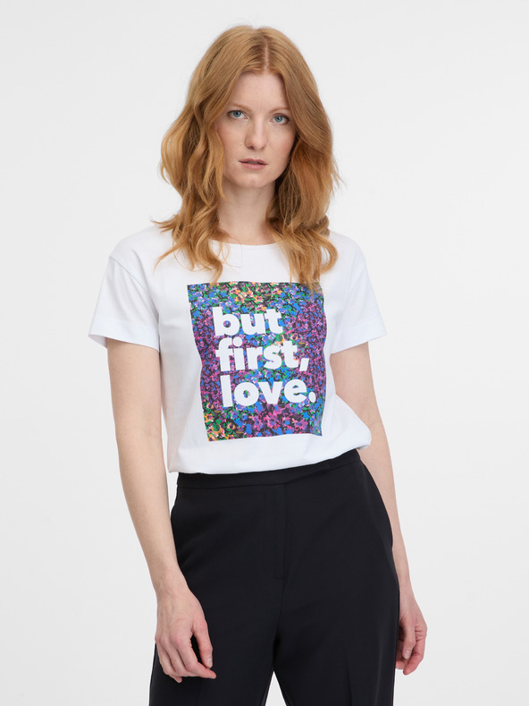 Orsay Бяла дамска тениска ORSAY