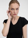Orsay Черна дамска тениска с къс ръкав ORSAY