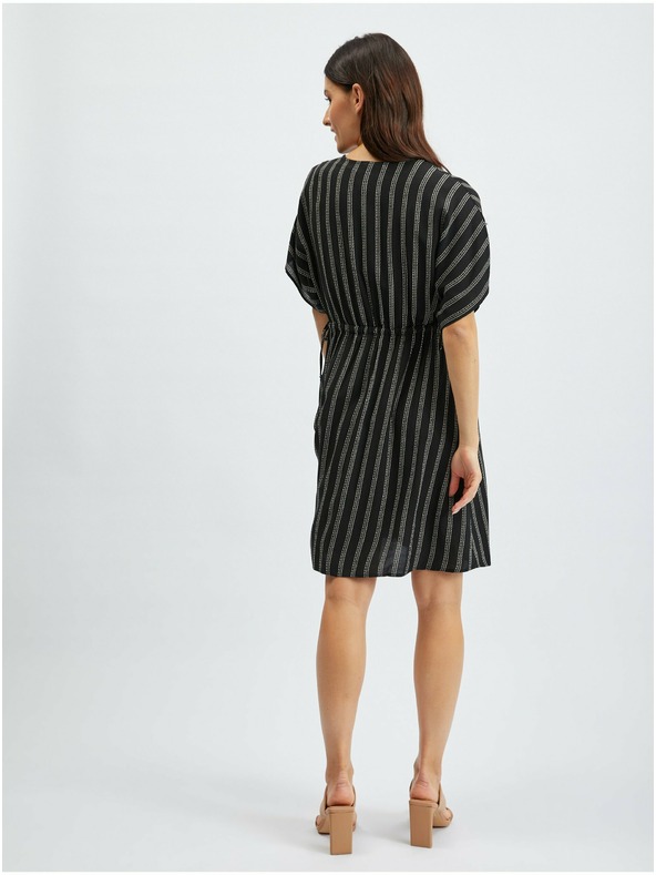 Orsay Черна дамска рокля на райе ORSAY