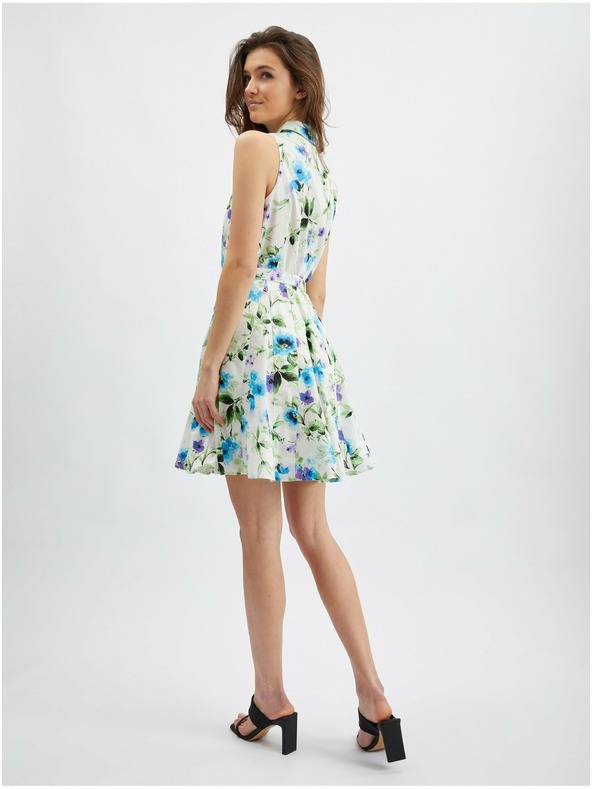 Orsay Сини и кремави дамски цветни рокли ORSAY