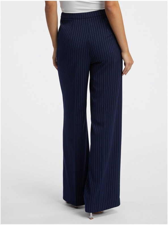 Orsay Тъмносин дамски панталон на райе ORSAY