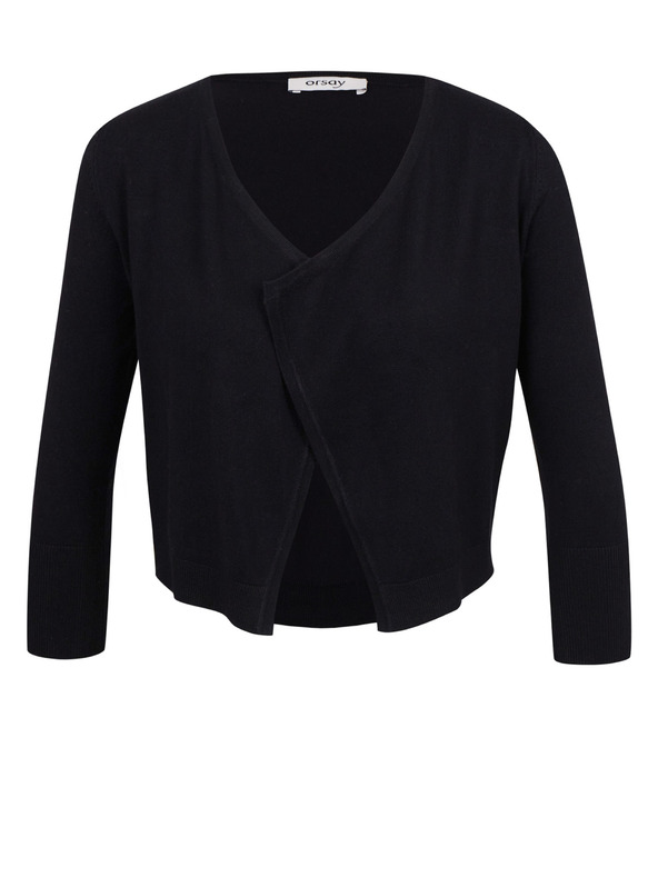 Orsay Черна дамска cropped жилетка ORSAY