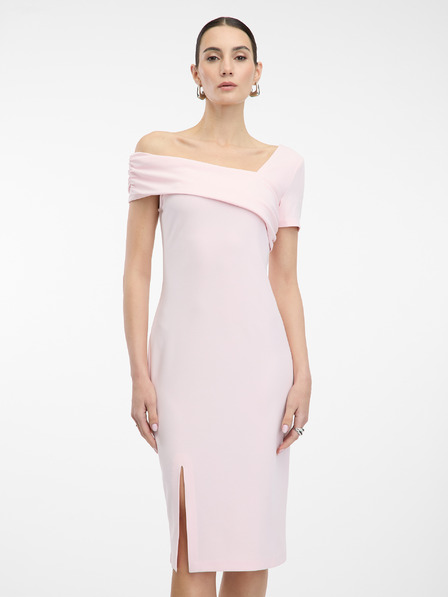 Orsay Светлорозова дамска рокля с дължина до коляното ORSAY