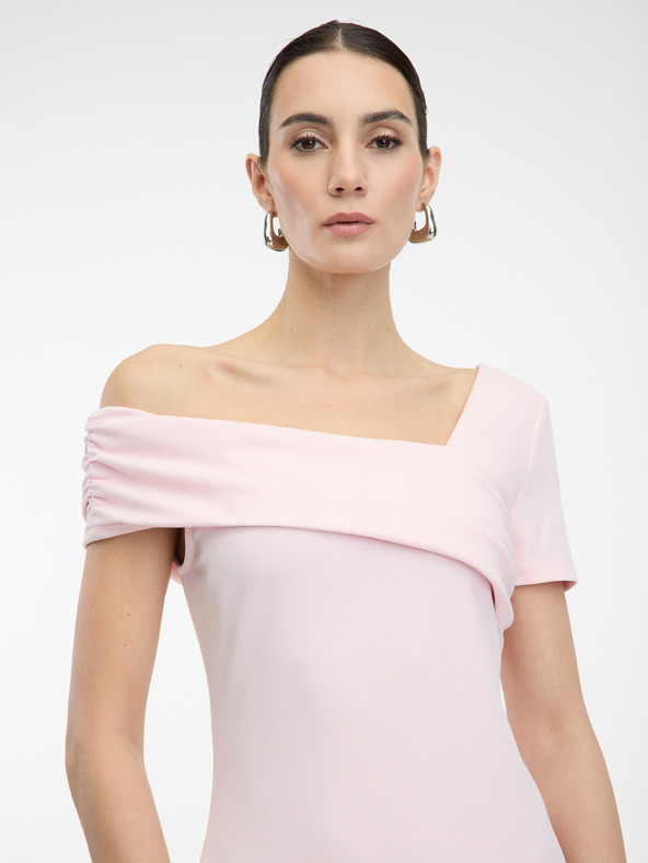 Orsay Светлорозова дамска рокля с дължина до коляното ORSAY