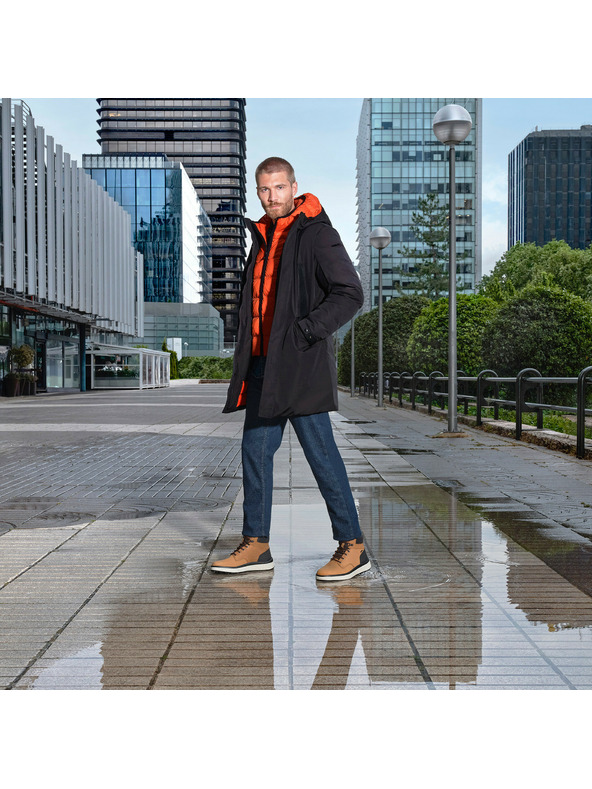 Geox Светлокафяви мъжки високи обувки Geox Granito