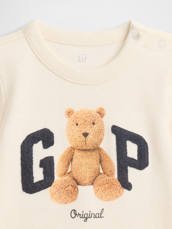 GAP Бебешко боди Brannan Bear Logo GAP
