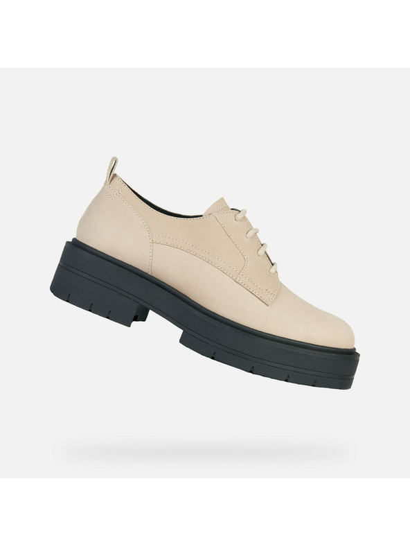 Geox Бежови дамски мокасини Geox Spherica Ec7