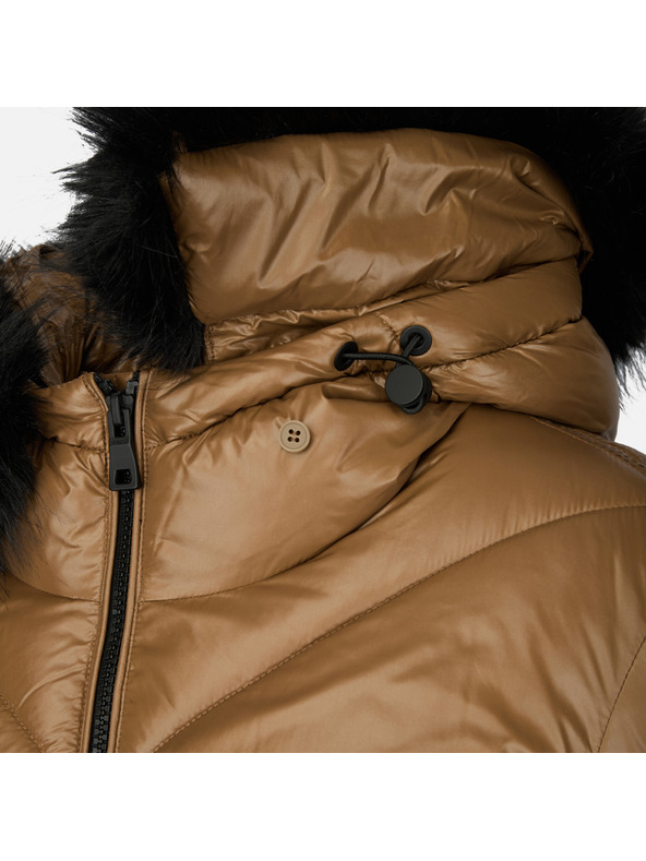 Geox Светлокафяво дамско пухено яке Geox Backsie