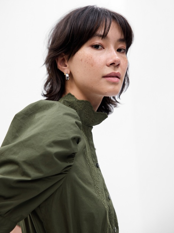 GAP Мини рокля с набрани ръкави GAP