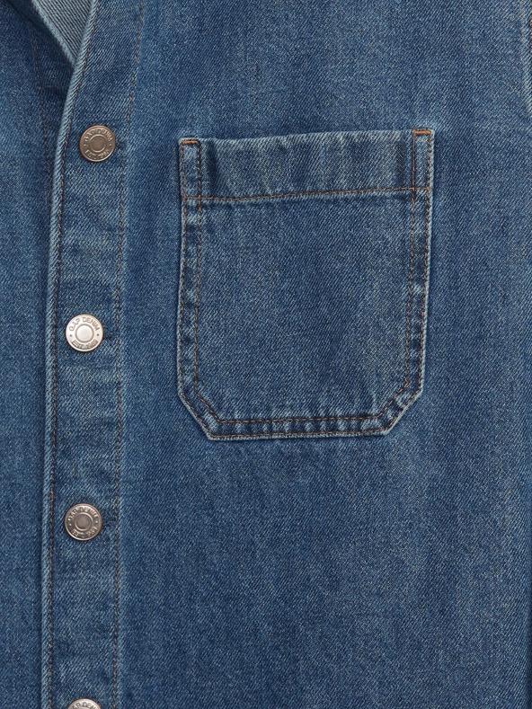 GAP Детско дънково oversize риза яке GAP