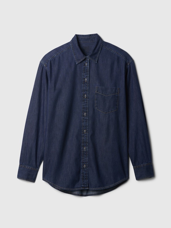 GAP Овърсайз риза Chambray Голяма риза GAP