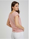 Orsay Червено-бяла дамска тениска на райе ORSAY