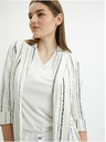 Orsay Бяло дамско ленено сако на райе ORSAY