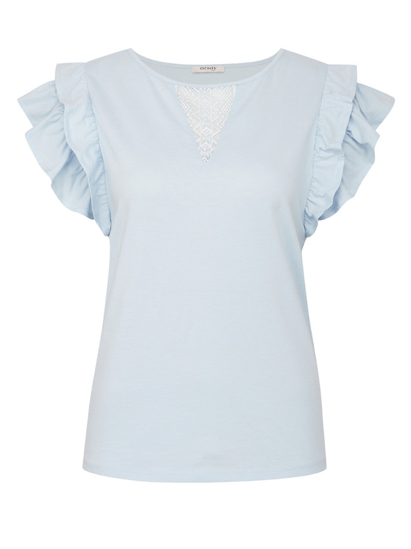 Orsay Синя дамска тениска с къс ръкав ORSAY