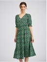 Orsay Зелена дамска рокля с десен ORSAY
