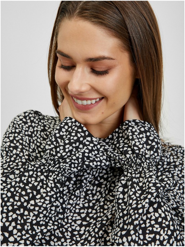 Orsay Бяло-черна дамска блуза с десен ORSAY