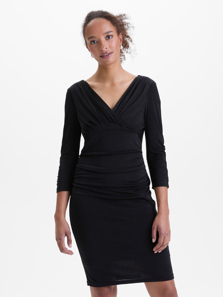 Orsay Черна дамска рокля по тялото ORSAY