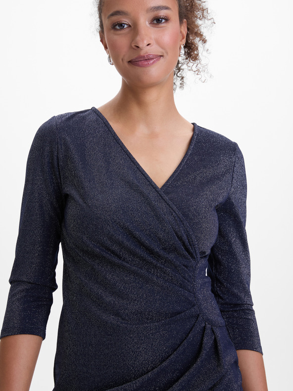 Orsay Тъмносиня дамска рокля по тялото ORSAY