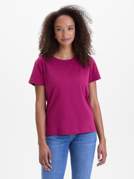 Orsay Тъмнорозова дамска тениска с къс ръкав ORSAY