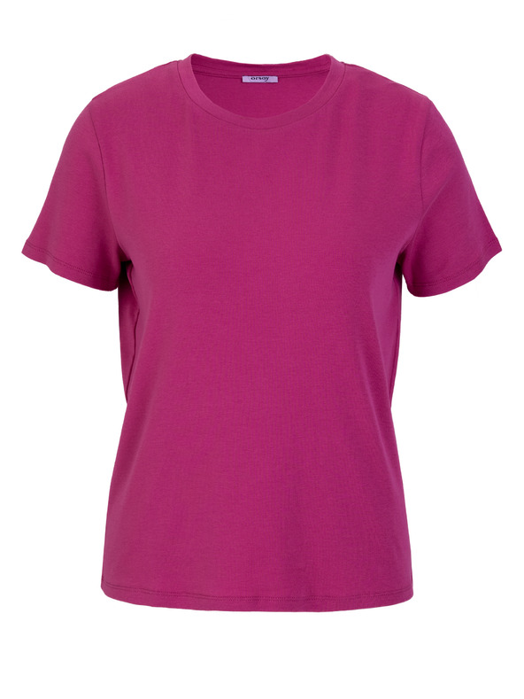 Orsay Тъмнoрозова дамска тениска с къс ръкав ORSAY