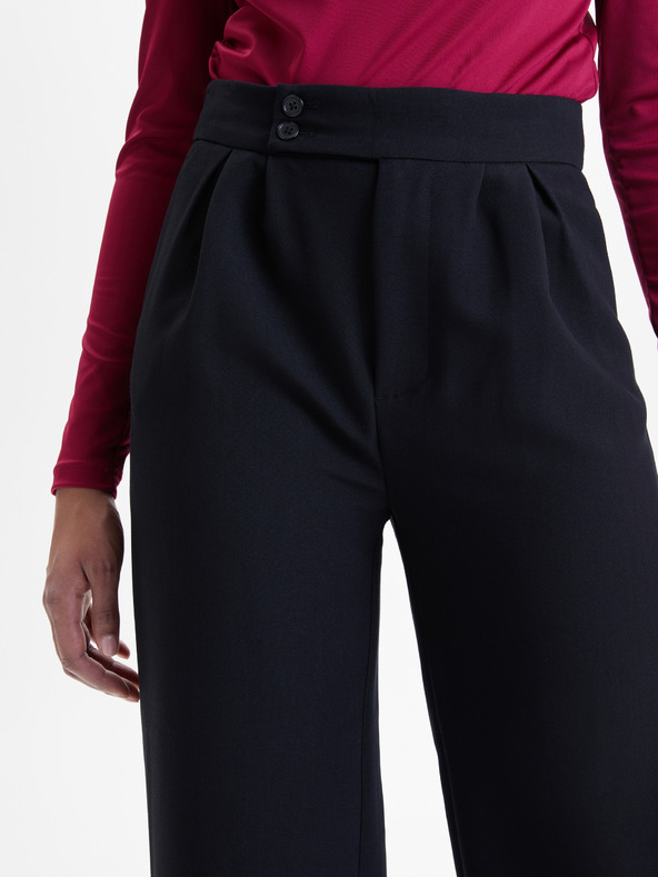 Orsay Черен дамски широк панталон ORSAY