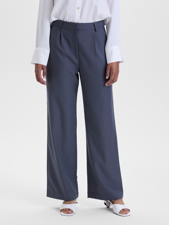 Orsay Тъмносиви широки дамски панталони ORSAY