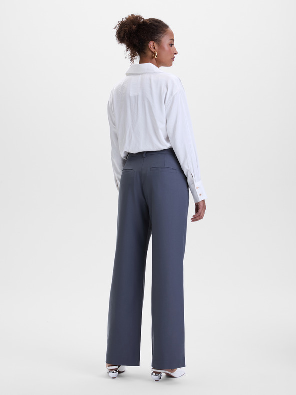 Orsay Тъмносиви широки дамски панталони ORSAY