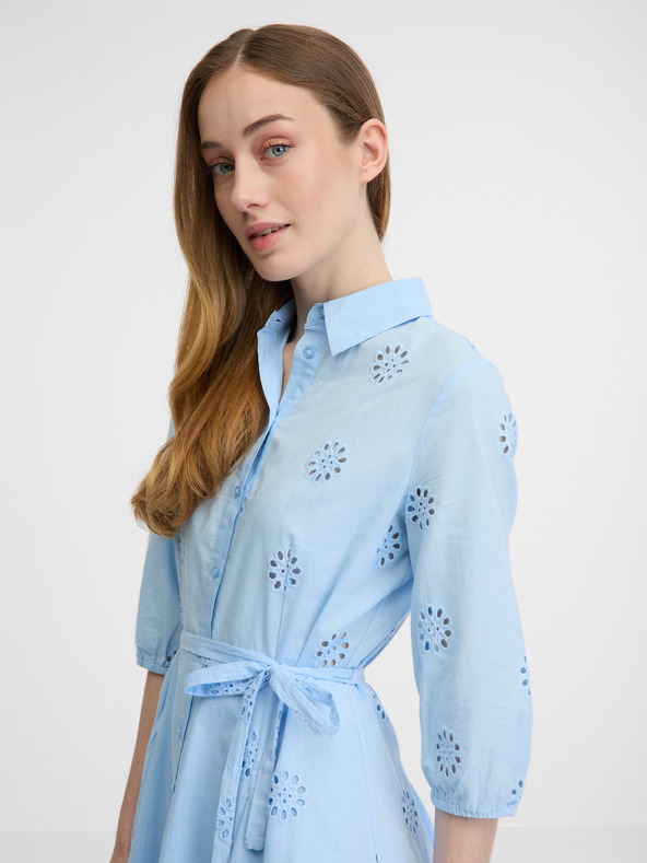 Orsay Синя дамска рокля-риза ORSAY