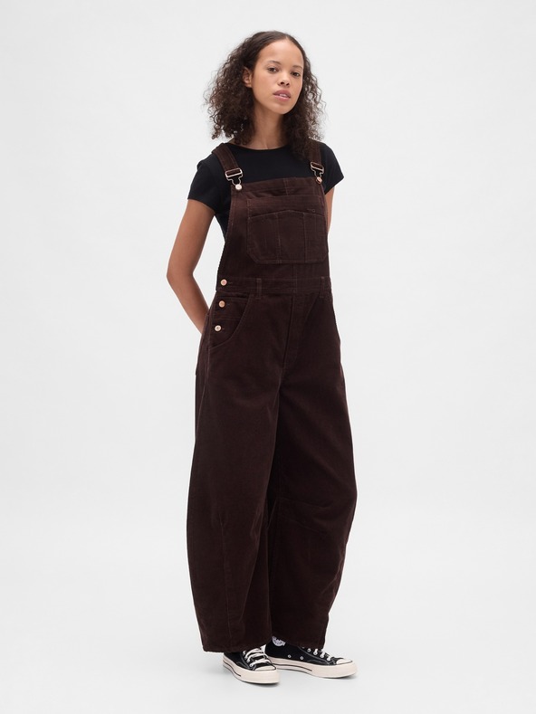 GAP Кадифени панталони с презрамки Horseshoe GAP