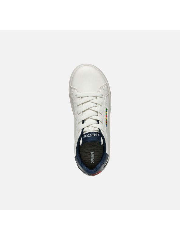 Geox Бели момчешки маратонки Geox Eclyper Boy