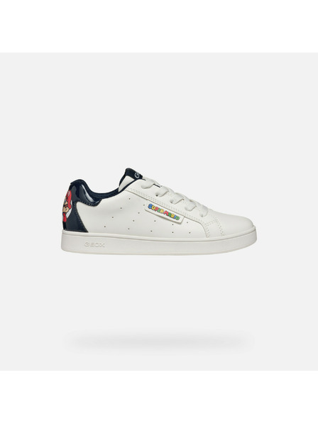 Geox Бели момчешки маратонки Geox Eclyper Boy