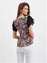 Orsay Синьо-черна дамска блуза на цветя ORSAY